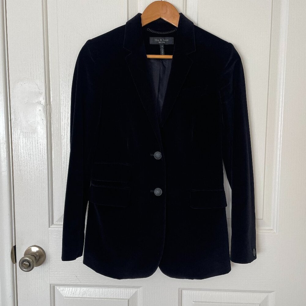 RAG & BONE Velvet Blazer | Black | Size 2